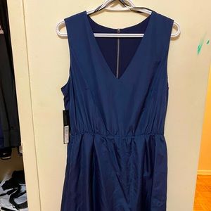 Andre Marc blue chiffon dress